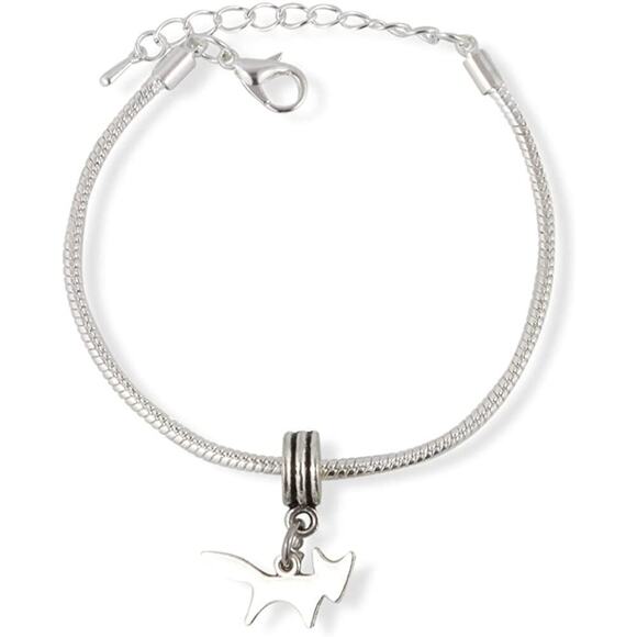 Fox Charm Bracelet Stainless Steel Chain Charm Bracelet - Picture 1 of 8